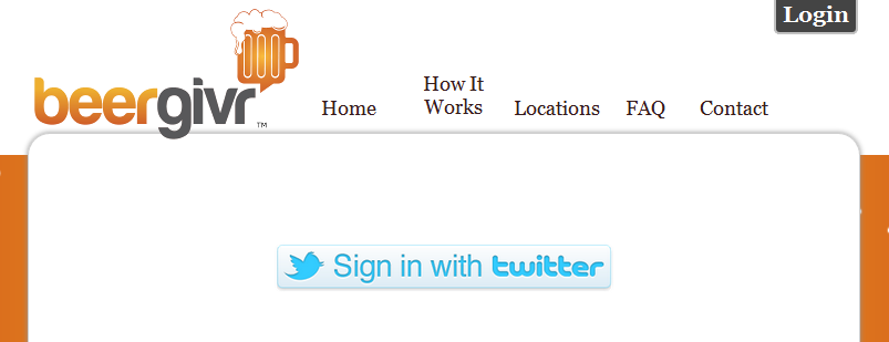 One click login Twitter account